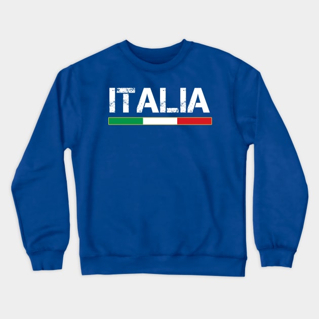 Italy Italian Flag Green White Red Italy Crewneck Sweatshirt by LittleBoxOfLyrics